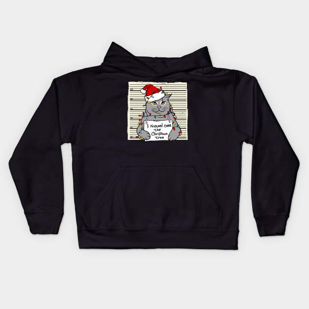 Christmas Cat Kids Hoodie by OniSide